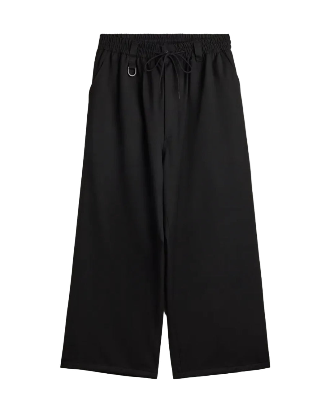 Y-3 WOOL STRAIGHT LEG TROUSERS_BLACK
