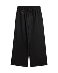 Y-3 WOOL STRAIGHT LEG TROUSERS_BLACK