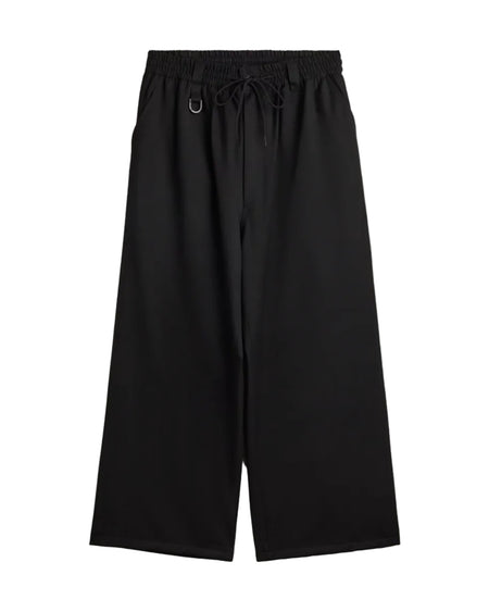 Y-3 WOOL STRAIGHT LEG TROUSERS_BLACK