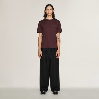 Y-3 WOOL STRAIGHT LEG TROUSERS_BLACK