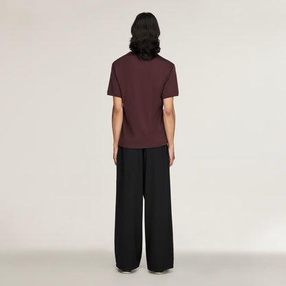 Y-3 WOOL STRAIGHT LEG TROUSERS_BLACK