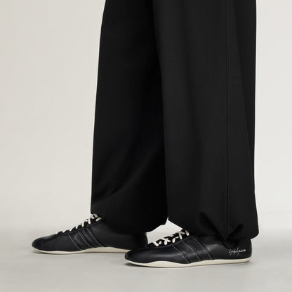 Y-3 WOOL STRAIGHT LEG TROUSERS_BLACK