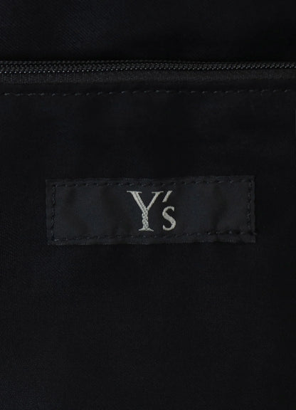 Y's SURFACE-DYED SOFT TAN LEATHER GYOZA BAG
