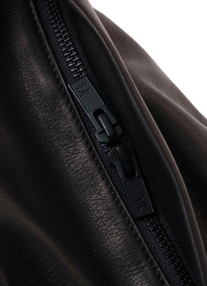 Y's WATER DYED SOFT LEATHER TUCK SHOULDER BAG S