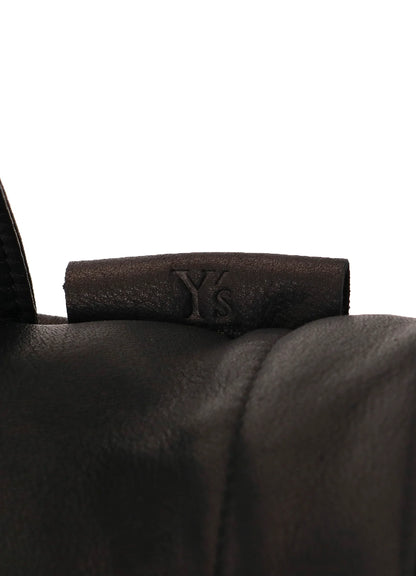 Y's WATER DYED SOFT LEATHER TUCK SHOULDER BAG S