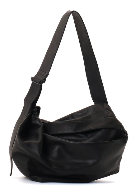 Y's WATER DYED SOFT LEATHER TUCK SHOULDER BAG L