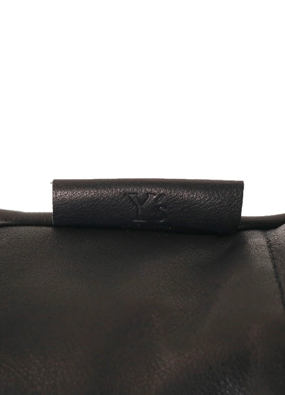Y's WATER DYED SOFT LEATHER TUCK SHOULDER BAG L