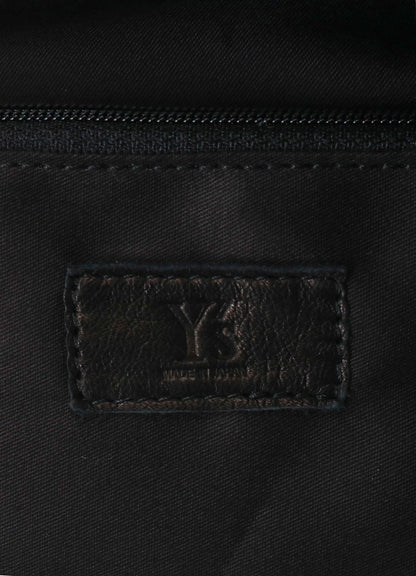 Y's WATER DYED SOFT LEATHER TUCK SHOULDER BAG L