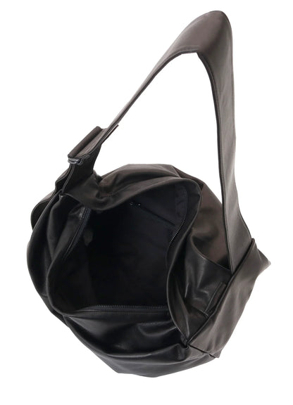 Y's WATER DYED SOFT LEATHER TUCK SHOULDER BAG L