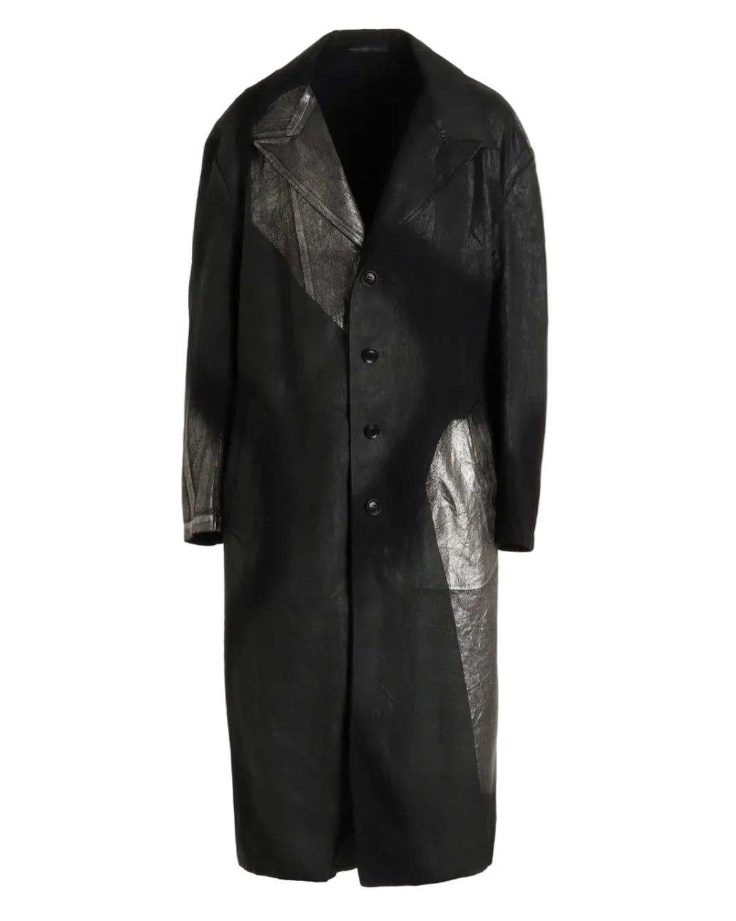 YOHJI YAMAMOTO Y'S 8OZ DENIM FOIL PRINT TAILORED JACKET_BLACK