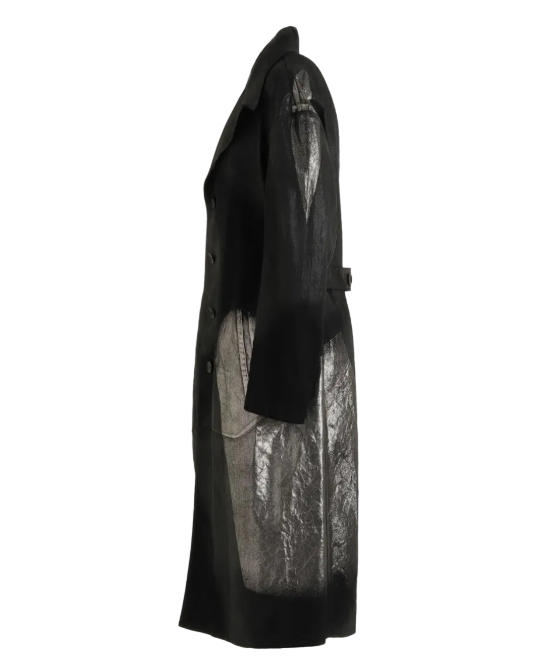 YOHJI YAMAMOTO Y'S 8OZ DENIM FOIL PRINT TAILORED JACKET_BLACK