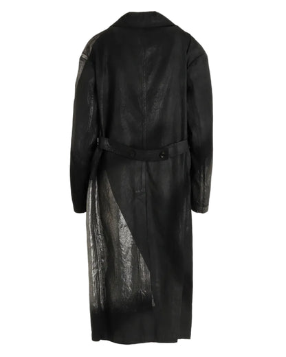 YOHJI YAMAMOTO Y'S 8OZ DENIM FOIL PRINT TAILORED JACKET_BLACK