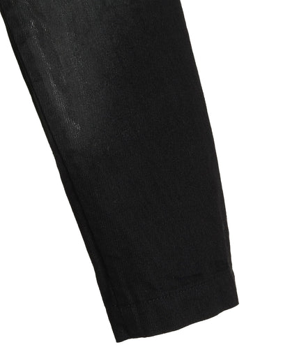 YOHJI YAMAMOTO Y'S 8OZ DENIM FOIL PRINT TAILORED JACKET_BLACK