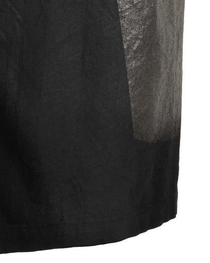 YOHJI YAMAMOTO Y'S 8OZ DENIM FOIL PRINT TAILORED JACKET_BLACK