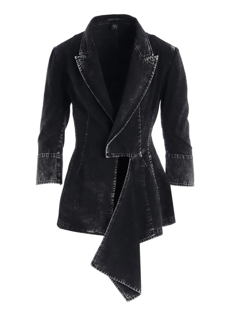 Y's 6OZ DENIM CHEMICAL WASH JACKET