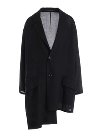 YOHJI YAMAMOTO Y's RY/NY GAUZE BIG JACKET_BLACK