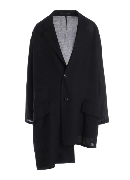 YOHJI YAMAMOTO Y's RY/NY GAUZE BIG JACKET_BLACK
