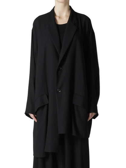 YOHJI YAMAMOTO Y's RY/NY GAUZE BIG JACKET_BLACK