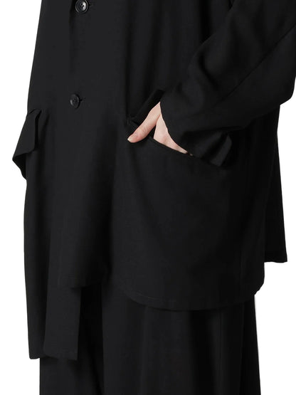YOHJI YAMAMOTO Y's RY/NY GAUZE BIG JACKET_BLACK