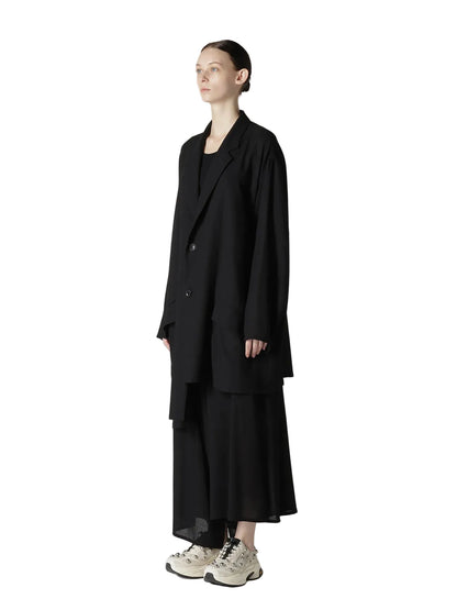 YOHJI YAMAMOTO Y's RY/NY GAUZE BIG JACKET_BLACK