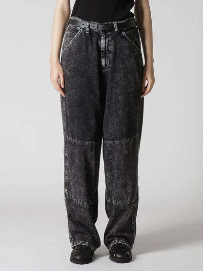 Y's 8OZ DENIM CHEMICAL WASH WORK PANTS