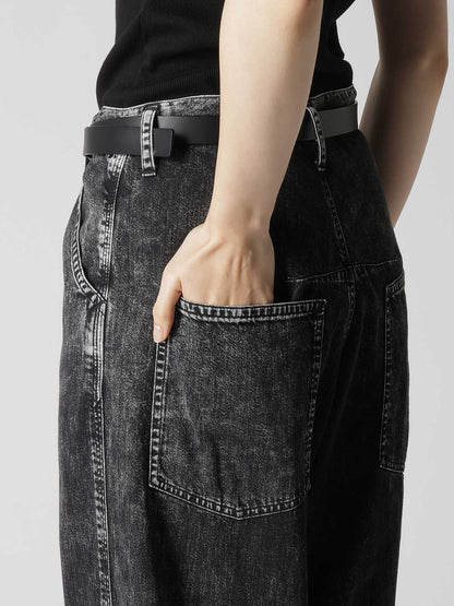 Y's 8OZ DENIM CHEMICAL WASH WORK PANTS