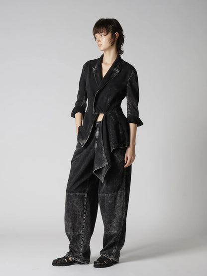 Y's 8OZ DENIM CHEMICAL WASH WORK PANTS