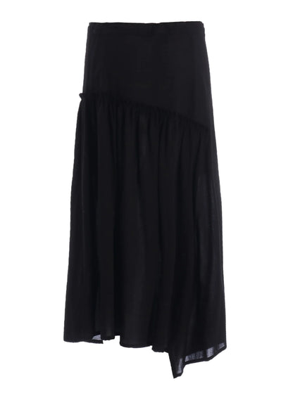 Y's COTTON VOILE VIYELLA GATHERED SKIRT