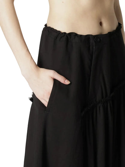 Y's COTTON VOILE VIYELLA GATHERED SKIRT