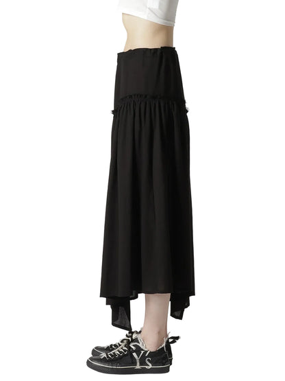 Y's COTTON VOILE VIYELLA GATHERED SKIRT