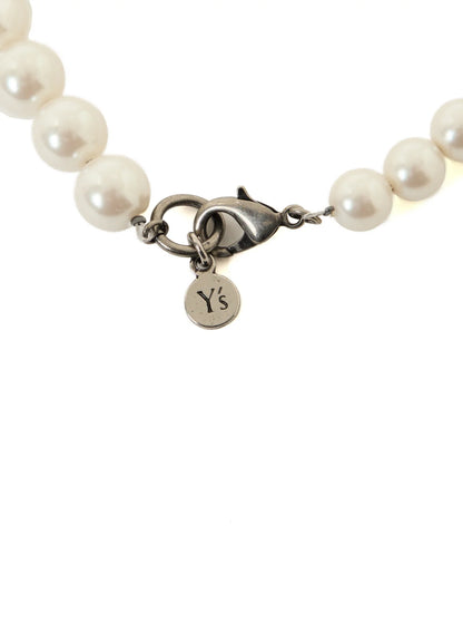 Y's PEARL AND CHAIN NECKLACE