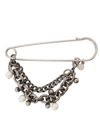 Y's PEARL AND CHAIN PIN
