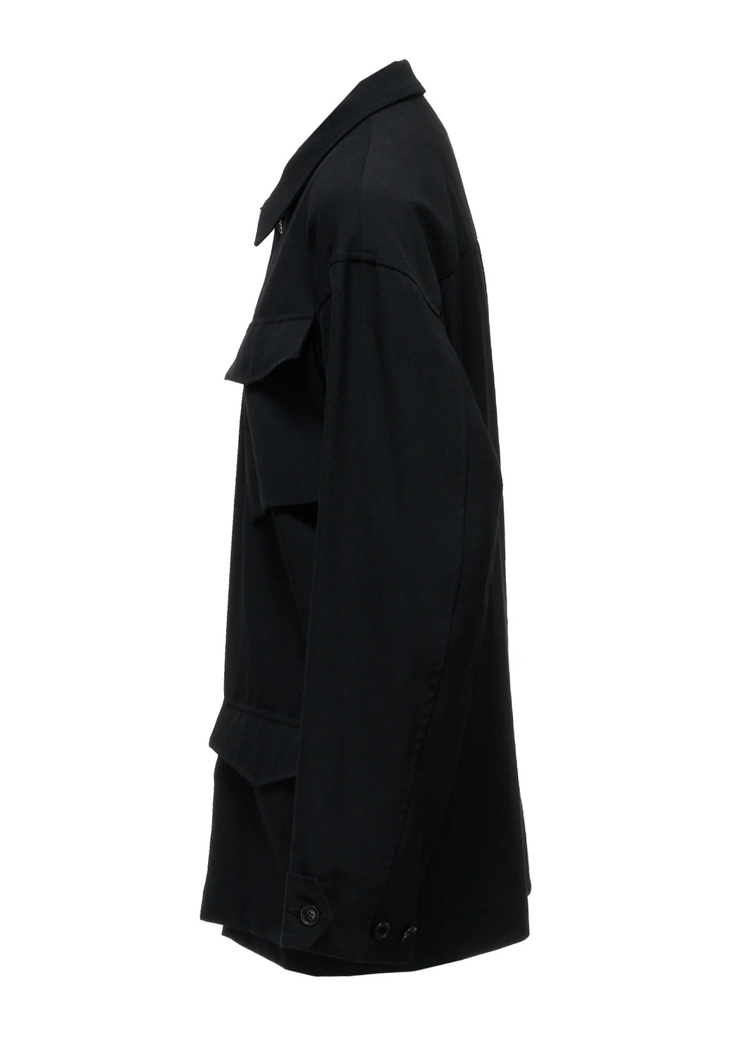 Y's WOOL GABARDINE 4 POCKET JACKET_BLACK