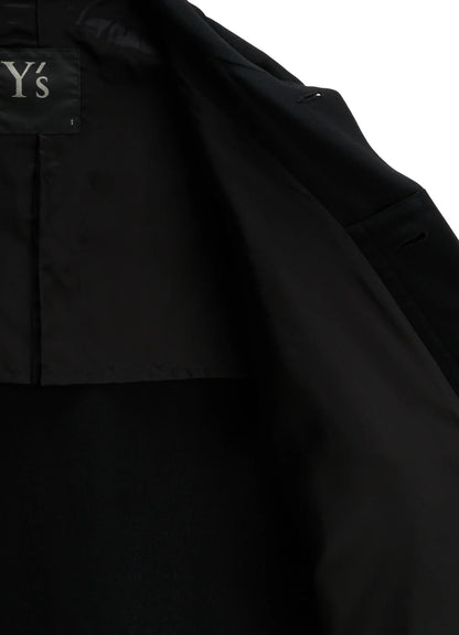 Y's WOOL GABARDINE 4 POCKET JACKET_BLACK