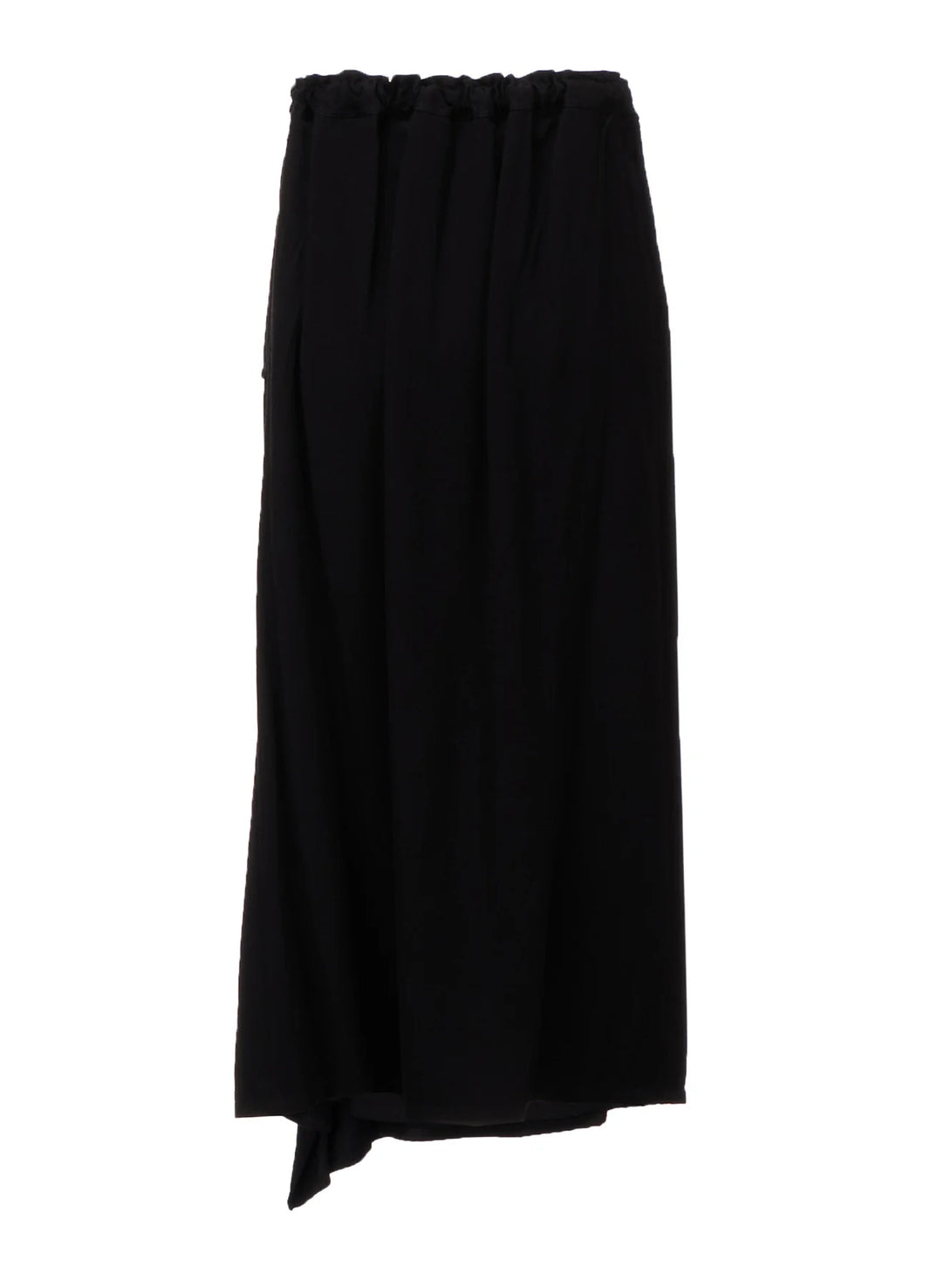 Y's VISCOSE/TRIACETATE BLEND DETACHED PANEL SKIRT_BLACK