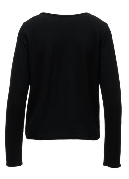 Y's WOOL JERSEY CHINESE BUTTON ASYMMETRIC CARDIGAN
