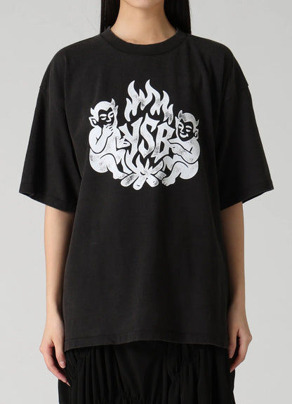 Y's....DEVIL PRINT T-SHIRT_BLACK