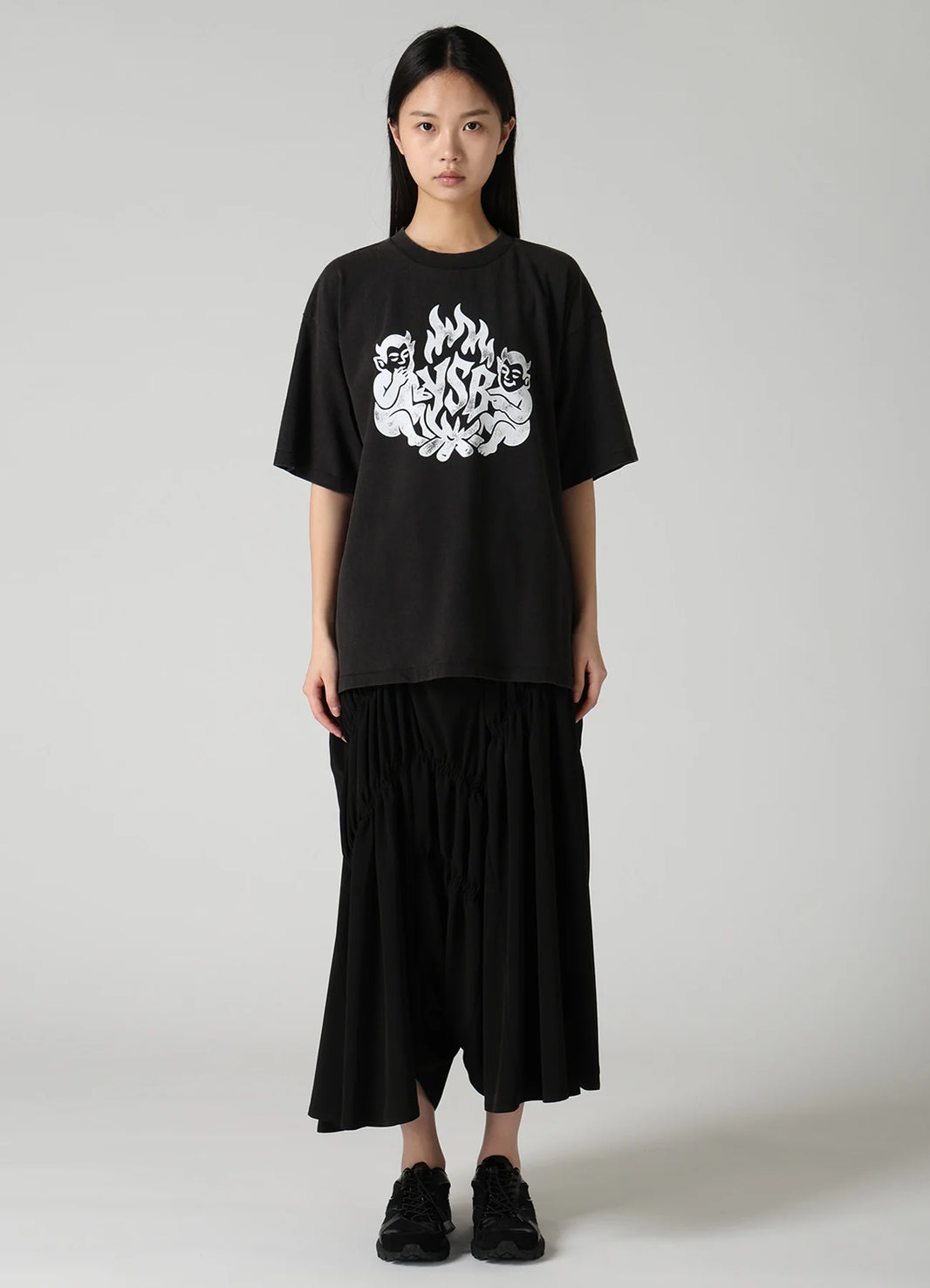 Y's....DEVIL PRINT T-SHIRT_BLACK