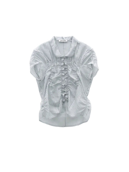 LOW CLASSIC WRINKLE HALF SLEEVE SHIRT_STRIPE