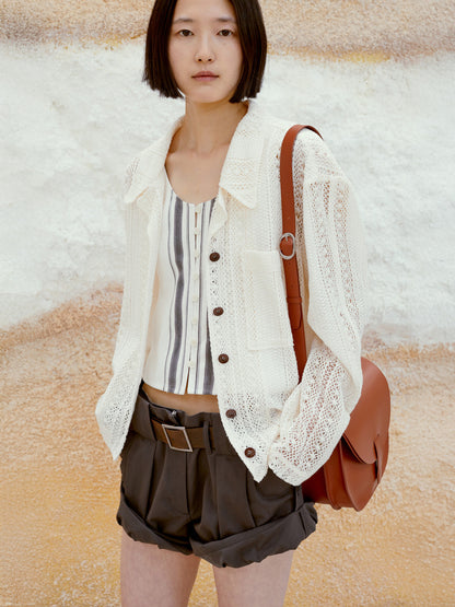 LOW CLASSIC LACE JACKET_IVORY