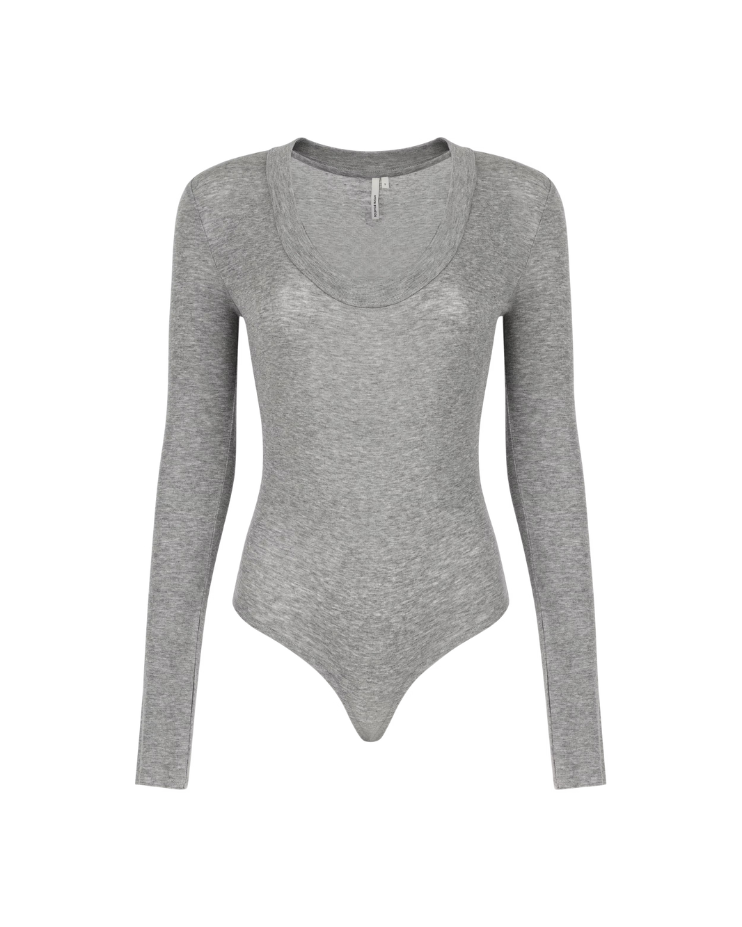 ENTIRE STUDIOS CIRCLE NECK BODY SUIT SILVER GRAIN
