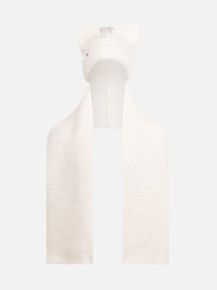 ALPACA CHUNKY EARS BEANIE SCARF