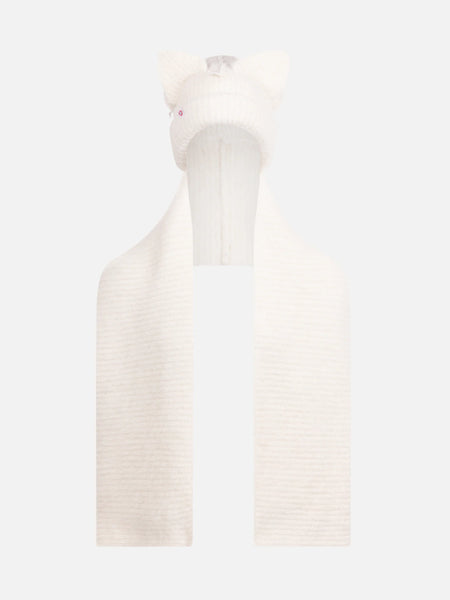 ALPACA CHUNKY EARS BEANIE SCARF