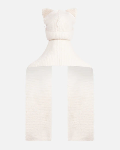 ALPACA CHUNKY EARS BEANIE SCARF