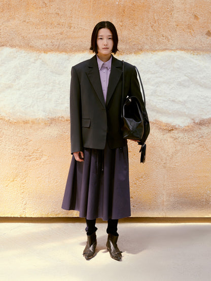 LOW CLASSIC HARICOT FLAP BAG_BLACK