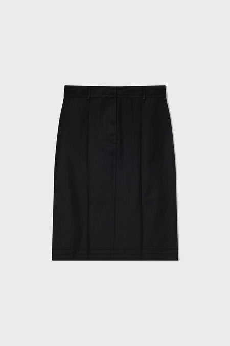 LOW CLASSIC CLASSIC H-LINE SKIRT_BLACK
