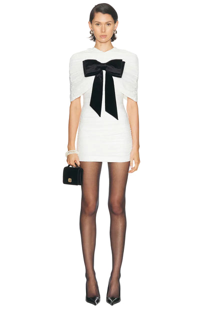 LACE OVERLAY SHOULDER DRESS THREE PIECE SET