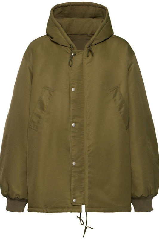 HED MAYNER REVERSIBLE HOODED NYLON TWILL PARKA