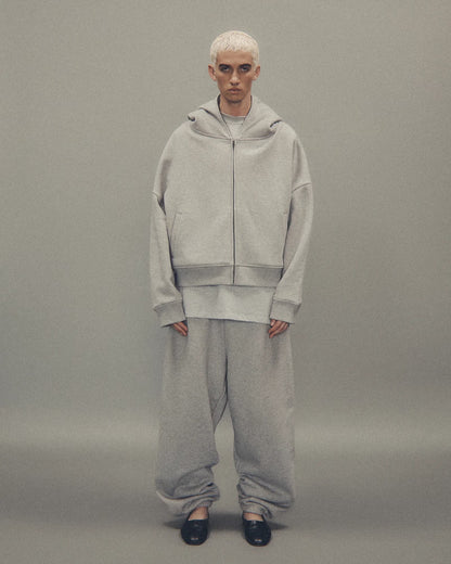 ENTIRE STUDIOS ETERNAL ZIP GREY MARLE