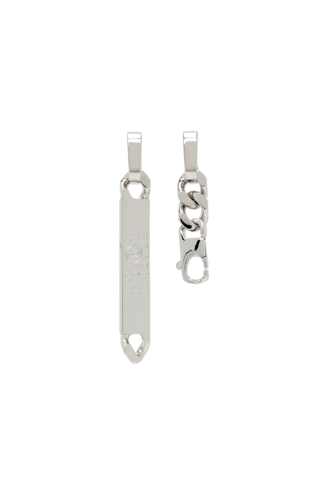 MAISON MARGIELA MM6 SILVER CHAIN EARRINGS